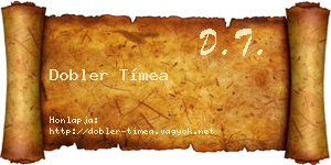 Dobler Tímea névjegykártya