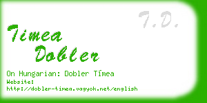 timea dobler business card